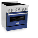 ZLINE 30 in. 4.0 cu. ft. Legacy Induction Range with 4 Element Cooktop and Electric Oven in Stainless Steel and Blue Matte Door, Open Box-Great Condition