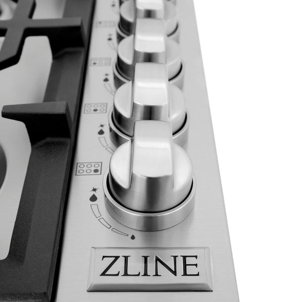 ZLINE 36 in. Gas Cooktop with 6 Burners, Open Box-Good Condition
