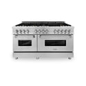 ZLINE 60 in. 7.4 cu. ft. Legacy Dual Fuel Range with 9 Burner Gas Cooktop and 2 Electric Convection Ovens