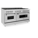 ZLINE 60 in. 7.4 cu. ft. Legacy Dual Fuel Range with 9 Burner Gas Cooktop and 2 Electric Convection Ovens