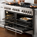 ZLINE 60 in. 7.4 cu. ft. Legacy Dual Fuel Range with 9 Burner Gas Cooktop and 2 Electric Convection Ovens