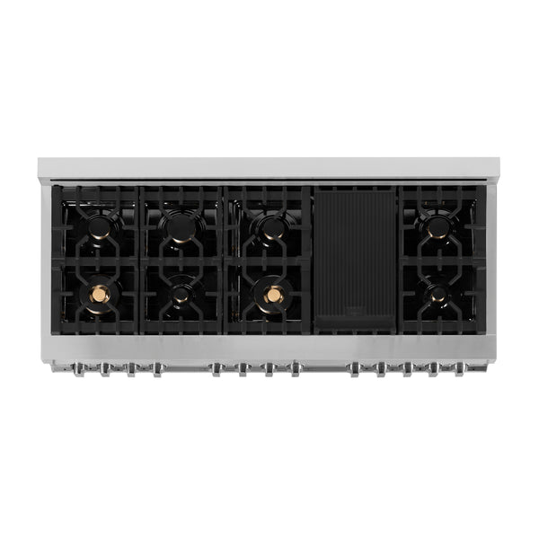 ZLINE 60 in. 7.4 cu. ft. Legacy Dual Fuel Range with 9 Burner Gas Cooktop and 2 Electric Convection Ovens