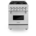 ZLINE 24 in. 2.8 cu. ft. Legacy Dual Fuel Range with 4 Burner Gas Cooktop and Electric Convection Oven