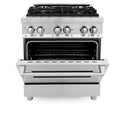 ZLINE 30 in. 4.0 cu. ft. Legacy Dual Fuel Range with 4 Burner Gas Cooktop and Electric Convection Oven in Stainless Steel, Open Box-Good Condition