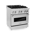ZLINE 30 in. 4.0 cu. ft. Legacy Dual Fuel Range with 4 Burner Gas Cooktop and Electric Convection Oven in Stainless Steel, Open Box-Good Condition