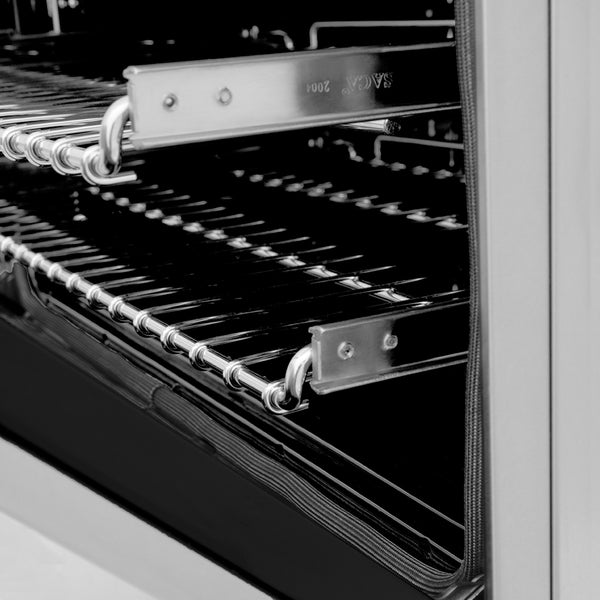 ZLINE 30 in. 4.0 cu. ft. Legacy Dual Fuel Range with 4 Burner Gas Cooktop and Electric Convection Oven in Stainless Steel, Open Box-Good Condition