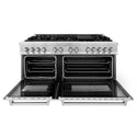 ZLINE 60 in. 7.4 cu. ft. Legacy Dual Fuel Range with 9 Burner Gas Cooktop and 2 Electric Convection Ovens in Stainless Steel, Open Box-Good Condition