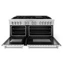 ZLINE 60 in. 7.4 cu. ft. Legacy Dual Fuel Range with 9 Burner Gas Cooktop and 2 Electric Convection Ovens in Stainless Steel, Open Box-Great Condition