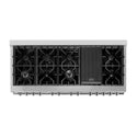 ZLINE 60 in. 7.4 cu. ft. Legacy Dual Fuel Range with 9 Burner Gas Cooktop and 2 Electric Convection Ovens in Stainless Steel, Open Box-Great Condition