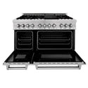 ZLINE 48 in. 6.0 cu. ft. Electric Oven and Gas Cooktop Dual Fuel Range with Griddle in Fingerprint Resistant Stainless (RAS-SN-GR-48)