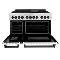 ZLINE Autograph Edition 48 in. 6.0 cu. ft. Legacy Dual Fuel Range with 7 Burner Gas Cooktop and 2 Electric Ovens