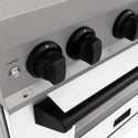ZLINE Autograph Edition 30 in. 4.0 cu. ft. Legacy Dual Fuel Range with 4 Burner Gas Cooktop and Electric Convection Oven in Stainless Steel with White Matte Door and Matte Black Accents, Open Box-Great Condition