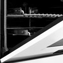 ZLINE Autograph Edition 30 in. 4.0 cu. ft. Legacy Dual Fuel Range with 4 Burner Gas Cooktop and Electric Convection Oven in Stainless Steel with White Matte Door and Matte Black Accents, Open Box-Great Condition
