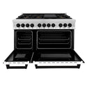 ZLINE Autograph Edition 48 in. 6.0 cu. ft. Legacy Dual Fuel Range with 7 Burner Gas Cooktop and 2 Electric Ovens