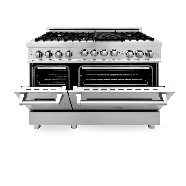 ZLINE 48 in. 6.0 cu. ft. Range with Natural Gas Stove and Natural Gas Oven in Stainless Steel, Open Box-Great Condition