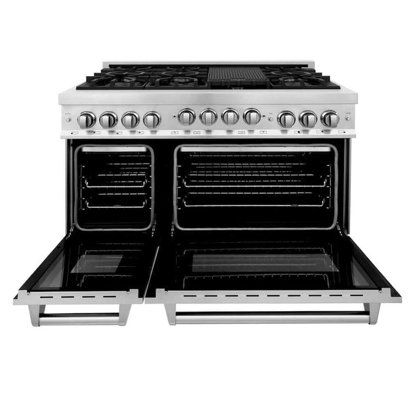 ZLINE 48 in. 6.0 cu. ft. Range with Natural Gas Stove and Natural Gas Oven in Stainless Steel, Open Box-Good Condition
