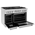 ZLINE 48 in. 6.0 cu. ft. Range with Natural Gas Stove and Natural Gas Oven in Stainless Steel, Open Box-Good Condition