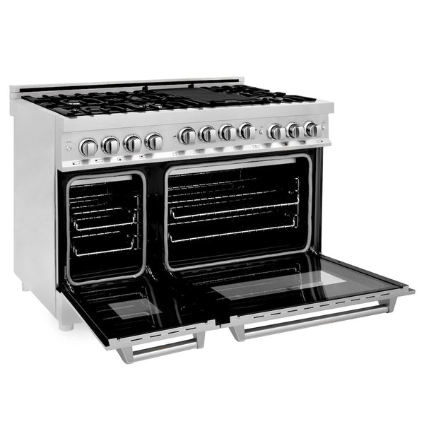 ZLINE 48 in. 6.0 cu. ft. Range with Natural Gas Stove and Natural Gas Oven in Stainless Steel, Open Box-Great Condition
