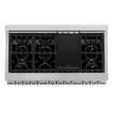 ZLINE 48 in. 6.0 cu. ft. Range with Natural Gas Stove and Natural Gas Oven in Fingerprint Resistant Stainless Steel (RGS-SN-48)
