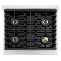 ZLINE 30 in. 4.2 cu. ft. Paramount Dual Fuel Range with 4 Burner DuoPro™ Cooktop and Electric Convection Oven with White Matte Door (PSDR-WM-30)