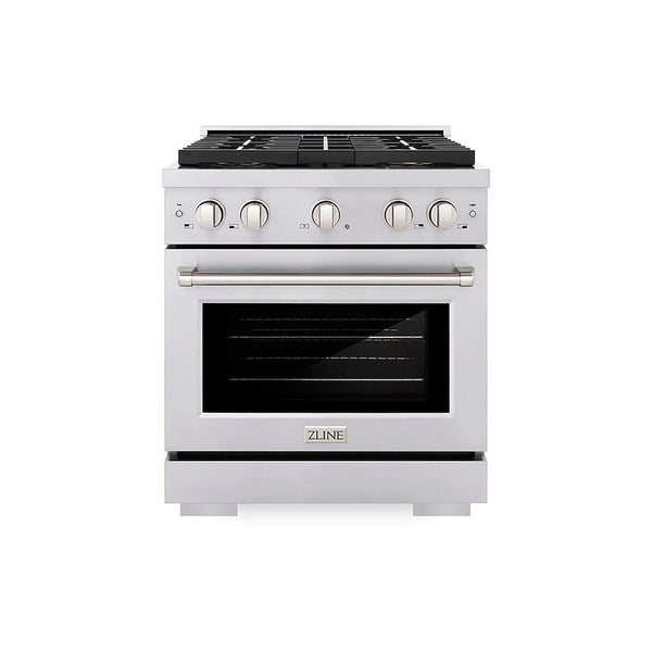 ZLINE 30 in. 4.2 cu. ft. Paramount Dual Fuel Range with 4 Burner DuoPro™ Cooktop and Electric Convection Oven in Stainless Steel, Open Box-Good Condition