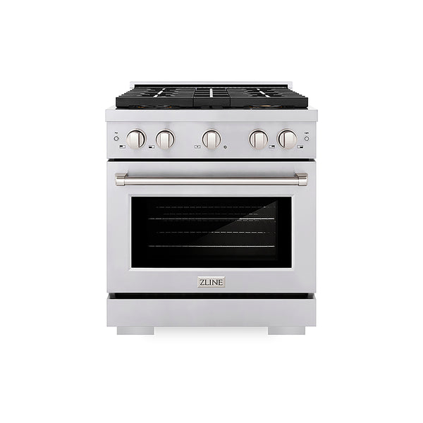 ZLINE 30 in. 4.2 cu. ft. Paramount Dual Fuel Range with 4 Burner DuoPro™ Cooktop and Electric Convection Oven in Stainless Steel, Open Box-Great Condition