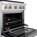 ZLINE 30 in. 4.2 cu. ft. Paramount Dual Fuel Range with 4 Burner DuoPro™ Cooktop and Electric Convection Oven in Stainless Steel (PSDR30)