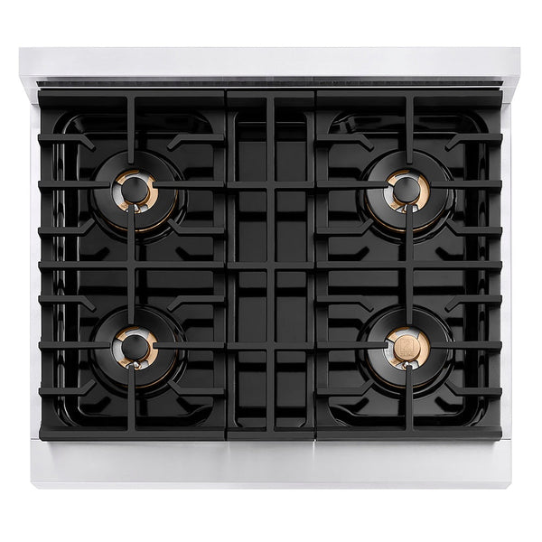 ZLINE 30 in. 4.2 cu. ft. Paramount Dual Fuel Range with 4 Burner DuoPro™ Cooktop and Electric Convection Oven in Stainless Steel, Open Box-Good Condition
