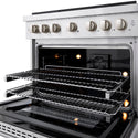 ZLINE 36 in. 5.2 cu. ft. Paramount Dual Fuel Range with 6 Burner DuoPro™ Cooktop and Electric Convection Oven in Stainless Steel (PSDR36)
