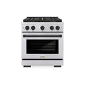 ZLINE Autograph Edition 30 in. 4.2 cu. ft. Paramount Dual Fuel Range with 4 Burner DuoPro™ Cooktop and Electric Convection Oven in Stainless Steel with Matte Black Accents, Open Box-Great Condition