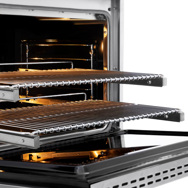 ZLINE Autograph Edition 36 in. 5.2 cu. ft. Paramount Dual Fuel Range with 6 Burner DuoPro™ Cooktop and Electric Convection Oven in Stainless Steel and Champagne Bronze Accents (PSDRZ-36-CB)