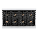 ZLINE Autograph Edition 48 in. 6.7 cu. ft. Paramount Dual Fuel Range with 8 Burner DuoPro™ Cooktop and Dual Ovens in Stainless Steel and Champagne Bronze Accents, Open Box-Great Condition