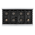 ZLINE Autograph Edition 48 in. 6.7 cu. ft. Paramount Dual Fuel Range with 8 Burner DuoPro™ Cooktop and Dual Ovens in Stainless Steel and Champagne Bronze Accents, Open Box-Good Condition