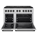 ZLINE Autograph Edition 48 in. 6.7 cu. ft. Paramount Dual Fuel Range with 8 Burner DuoPro™ Cooktop and Dual Ovens in Stainless Steel and Matte Black Accents, Open Box-Great Condition