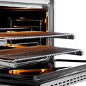 ZLINE Autograph Edition 36 in. 5.2 cu. ft. Paramount Dual Fuel Range with 6 Burner Gas Cooktop and Electric Convection Oven in Stainless Steel with Polished Nickel Helix Handle and Knob Accents (SDRZ-36-KPN)