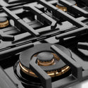 ZLINE Autograph Edition 48 in. 6.7 cu. ft. Paramount Double Oven Dual Fuel Range with 8 Burner Gas Cooktop in Stainless Steel and Polished Nickel Helix Handles and Knob Accents, Open Box-Good Condition