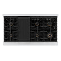 ZLINE Autograph Edition 48 in. 6.7 cu. ft. Paramount Double Oven Dual Fuel Range with 8 Burner Gas Cooktop in Stainless Steel and Polished Nickel Helix Handles and Knob Accents, Open Box-Great Condition