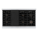 ZLINE Autograph Edition 48 in. 6.7 cu. ft. Paramount Double Oven Dual Fuel Range with 8 Burner Gas Cooktop in Stainless Steel and Polished Nickel Helix Handles and Knob Accents, Open Box-Good Condition