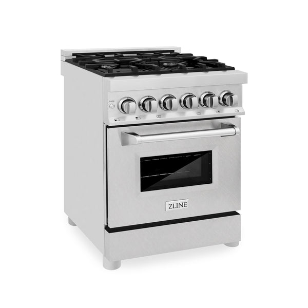 ZLINE 24 in. 2.8 cu. ft. Legacy Dual Fuel Range with 4 Burner Gas Cooktop and Electric Convection Oven