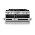 ZLINE 60 in. 7.4 cu. ft. Legacy Dual Fuel Range with 9 Burner Gas Cooktop and 2 Electric Convection Ovens