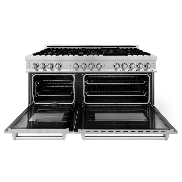 ZLINE 60 in. 7.4 cu. ft. Legacy Dual Fuel Range with 9 Burner Gas Cooktop and 2 Electric Convection Ovens