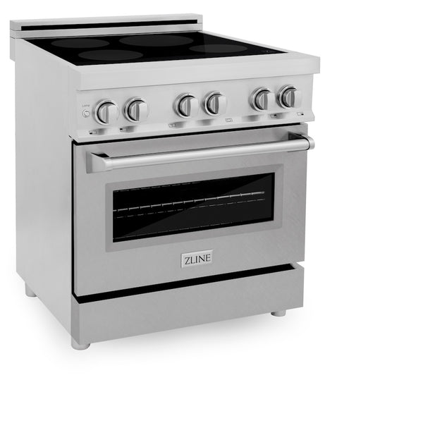 ZLINE 30 in. 4.0 cu. ft. Legacy Induction Range with 4 Element Cooktop and Electric Oven in Satin Stainless Steel, Open Box-Great Condition