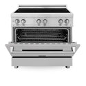 ZLINE 36 in. 4.6 cu. ft. Legacy Induction Range with 5 Element Cooktop and Electric Oven in Stainless Steel with Satin Stainless Steel, Open Box-Great Condition
