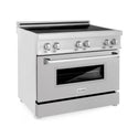 ZLINE 36 in. 4.6 cu. ft. Legacy Induction Range with 5 Element Cooktop and Electric Oven in Stainless Steel with Satin Stainless Steel, Open Box-Great Condition