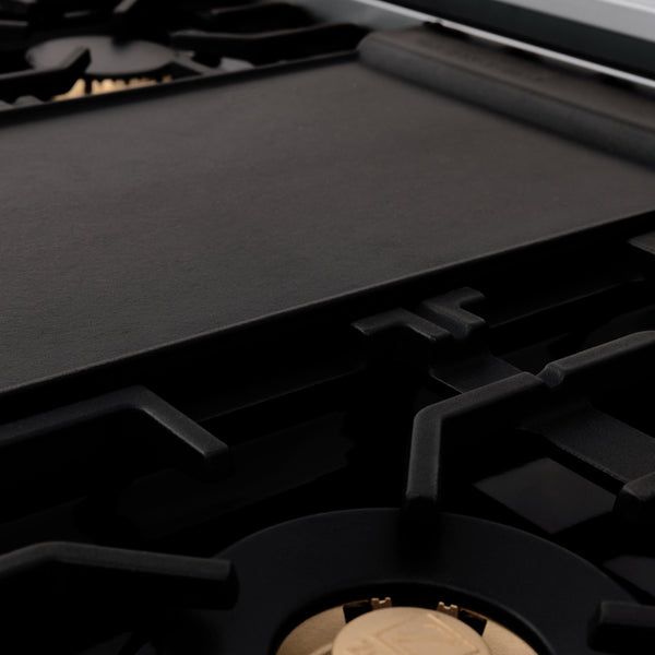ZLINE 48 in. Legacy Gas Rangetop with 6 Brass Burners and Porcelain Cooktop in Stainless Steel (RT-BR-48)