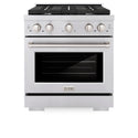 ZLINE 30 in. 4.2 cu. ft. Paramount Dual Fuel Range with 4 Burner Gas Cooktop and Electric Convection Oven in Stainless Steel, Open Box-Great Condition