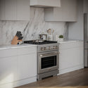 ZLINE 30 in. 4.2 cu. ft. Paramount Dual Fuel Range with 4 Burner Gas Cooktop and Electric Convection Oven in Stainless Steel, Open Box-Great Condition