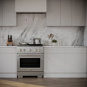 ZLINE 30 in. 4.2 cu. ft. Paramount Dual Fuel Range with 4 Burner Gas Cooktop and Electric Convection Oven in Stainless Steel, Open Box-Great Condition