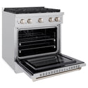 ZLINE 30 in. 4.2 cu. ft. Paramount Dual Fuel Range with 4 Burner Gas Cooktop and Electric Convection Oven in Stainless Steel, Open Box-Great Condition
