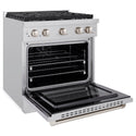 ZLINE 30 in. 4.2 cu. ft. Paramount Dual Fuel Range with 4 Burner Gas Cooktop and Electric Convection Oven in Stainless Steel, Open Box-Good Condition